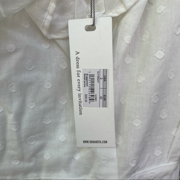 BB DAKOTA Say No More Dress Ivory Polka Dot - Picture 13 of 15